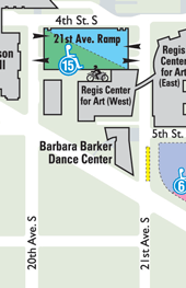 map showing 21st Avenue Ramp location