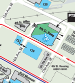map showing 4th Street Ramp location
