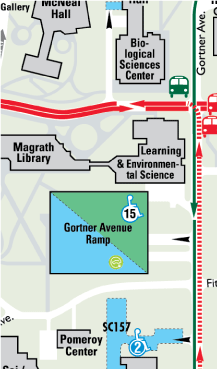 map showing Gortner Avenue Ramp location