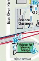 map showing Art Museum Garage location