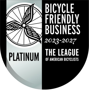 Award logo for bike friendly business